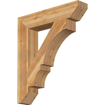 Ekena Millwork Balboa Slat Rough Sawn Bracket, Western Red Cedar, 6"W x 32"D x 36"H BKT06X32X36BOA06RWR